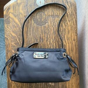 KATE SPADE Like New Black Nylon Clutch with Shoulder Strap